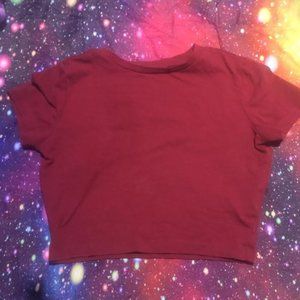 Maroon Red Vintage Crop top XS